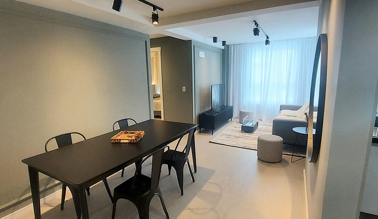 Apartamento Metalic com lareira ecológica