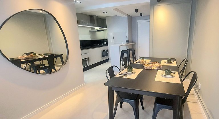 Apartamento Metalic com lareira ecológica