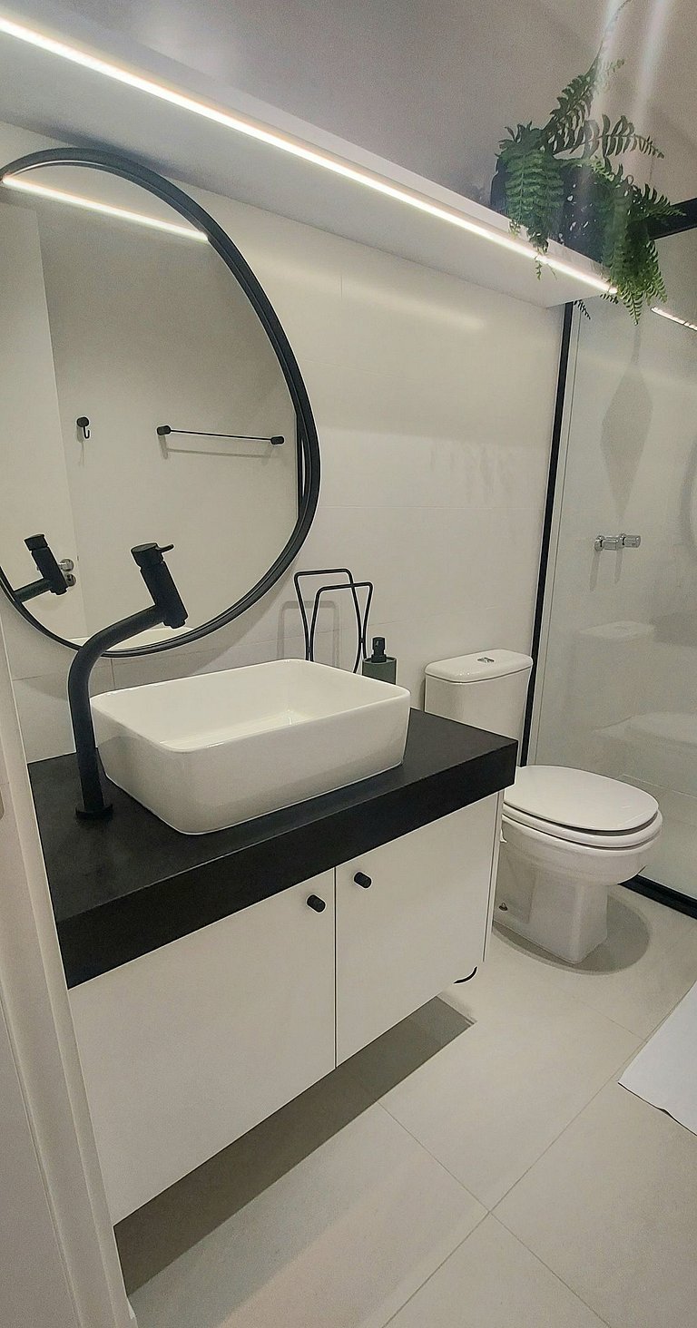 Apartamento Metalic com lareira ecológica