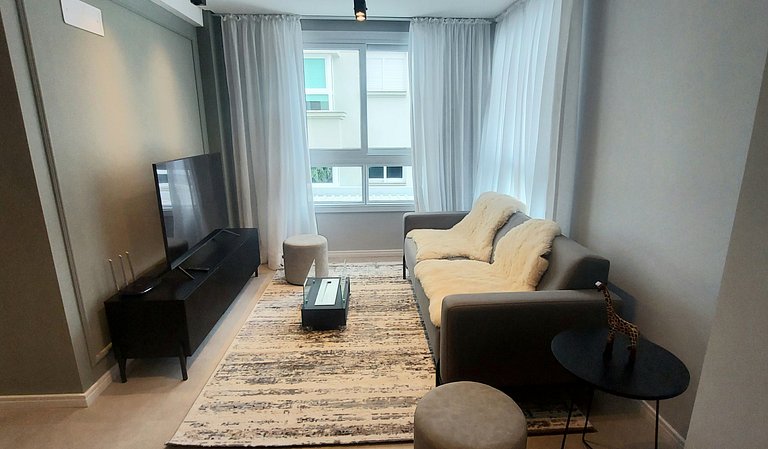 Apartamento Metalic com lareira ecológica