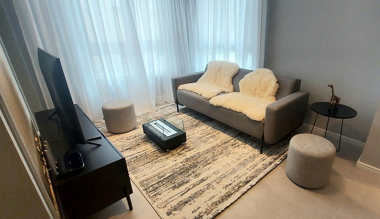 Apartamento Metalic com lareira ecológica