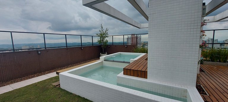 Apartamento Metalic com lareira ecológica