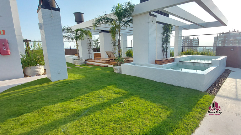 Apartamento Metalic com lareira ecológica