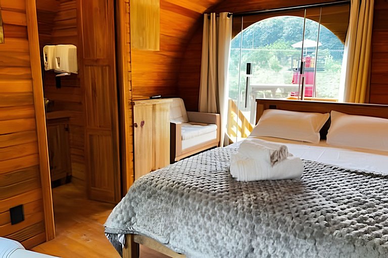 Cabana Chardonnay refúgio romântico entre vinhedos