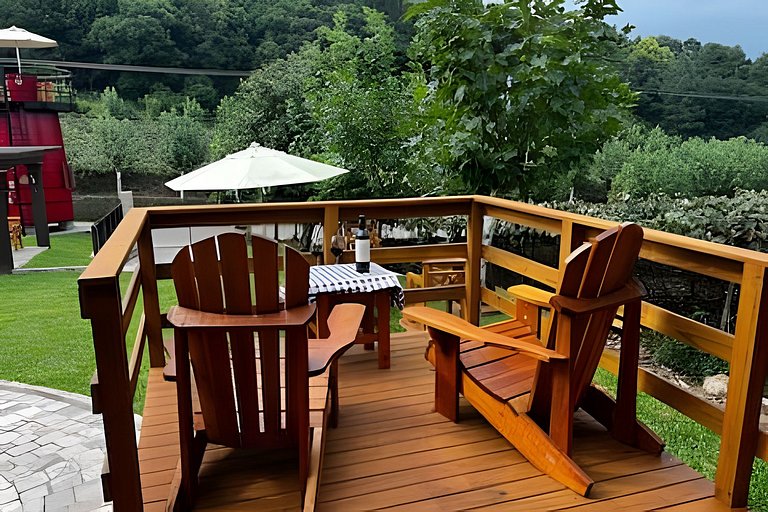 Cabana Chardonnay refúgio romântico entre vinhedos